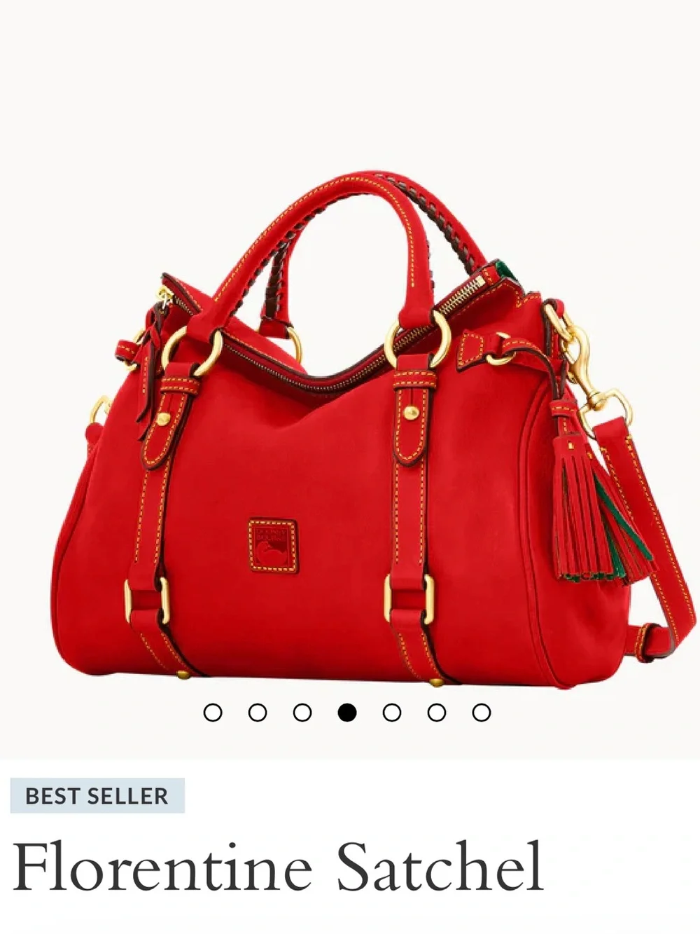 💖SPOTLIGHT💖NWT Dooney & Bourke Red Florentine Satchel with Gold Hardware